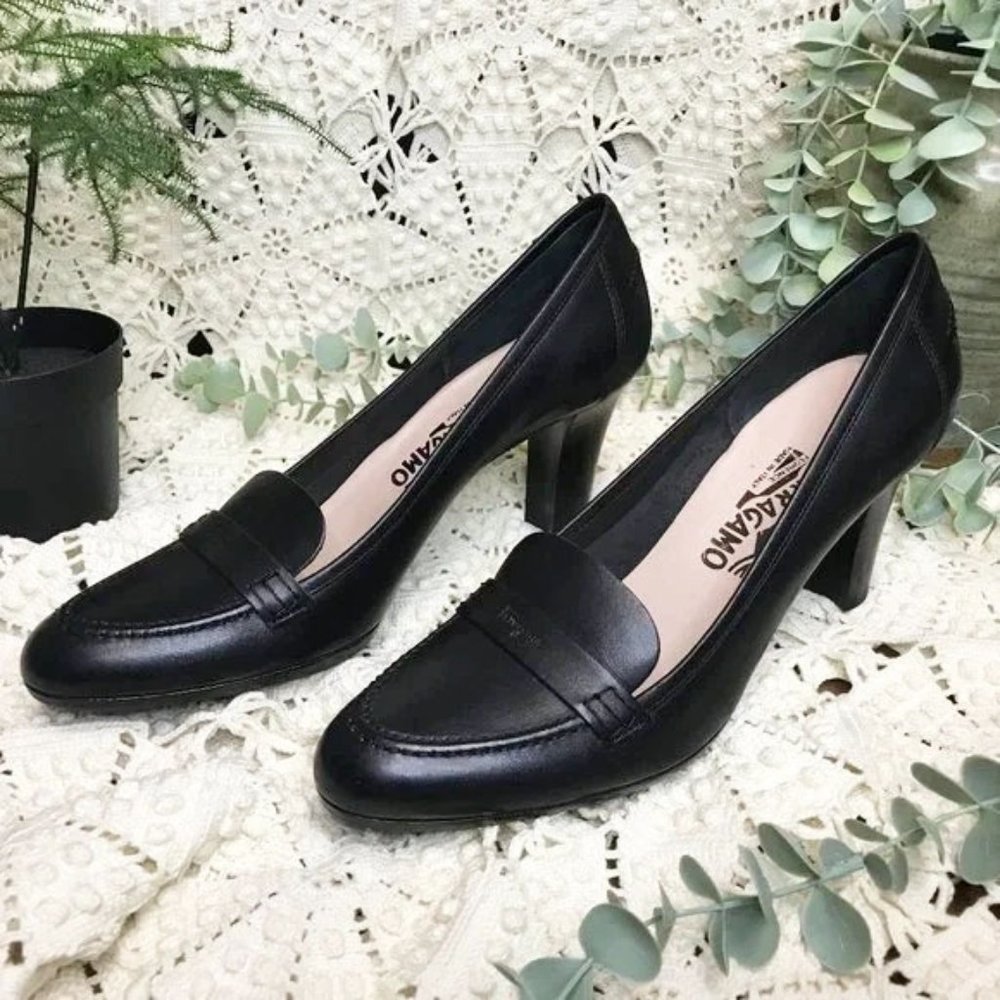 Authentic Salvatore Ferragamo | Italian lambskin heels 3-inch, size 8AA
